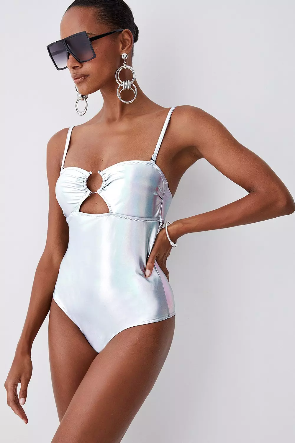 Metallic monokini store